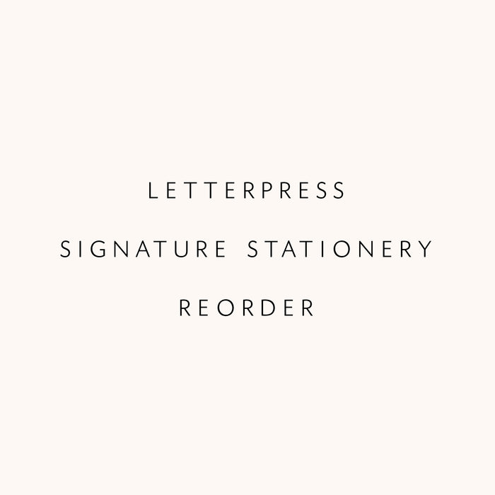Signature Stationery - Reorder