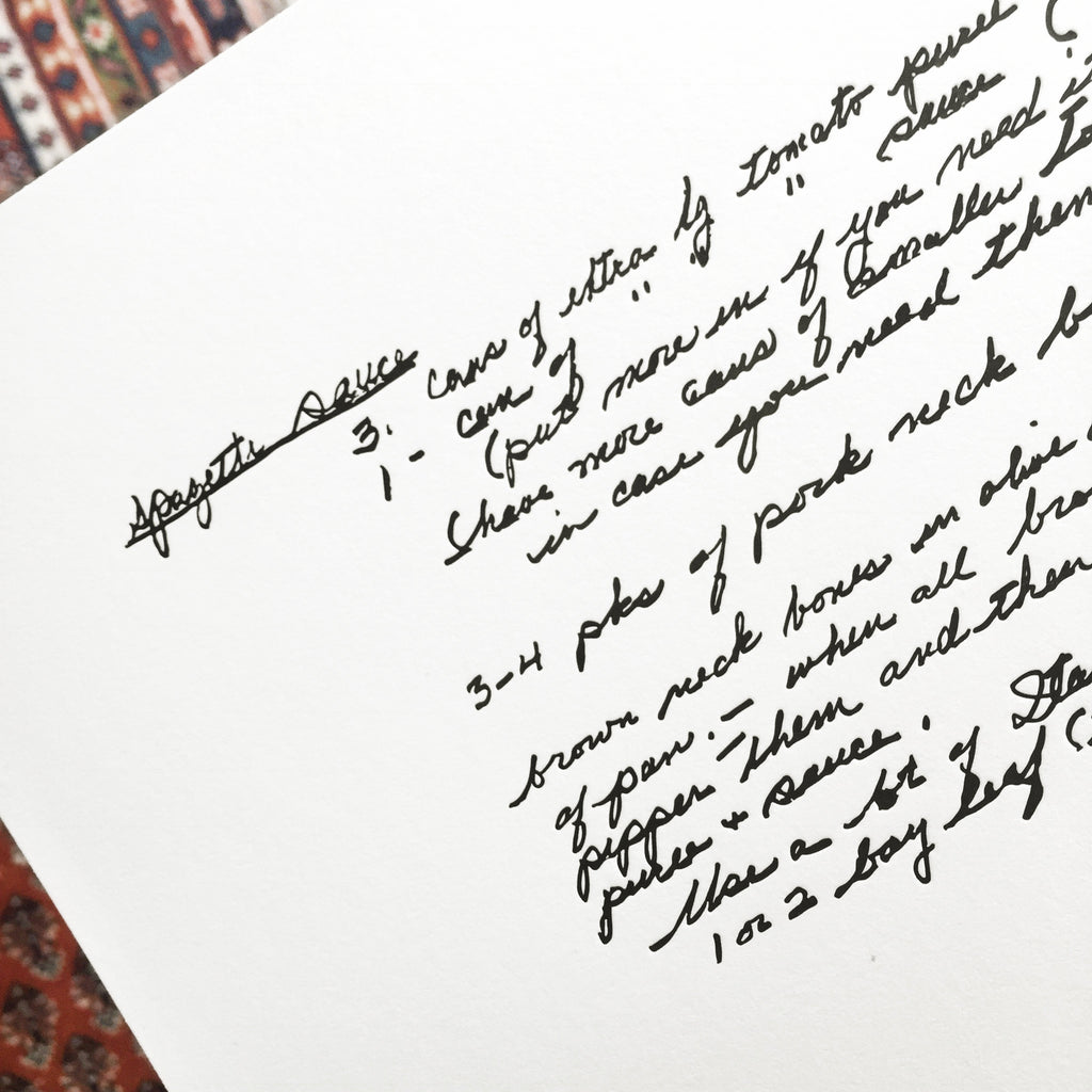 Custom letterpress print